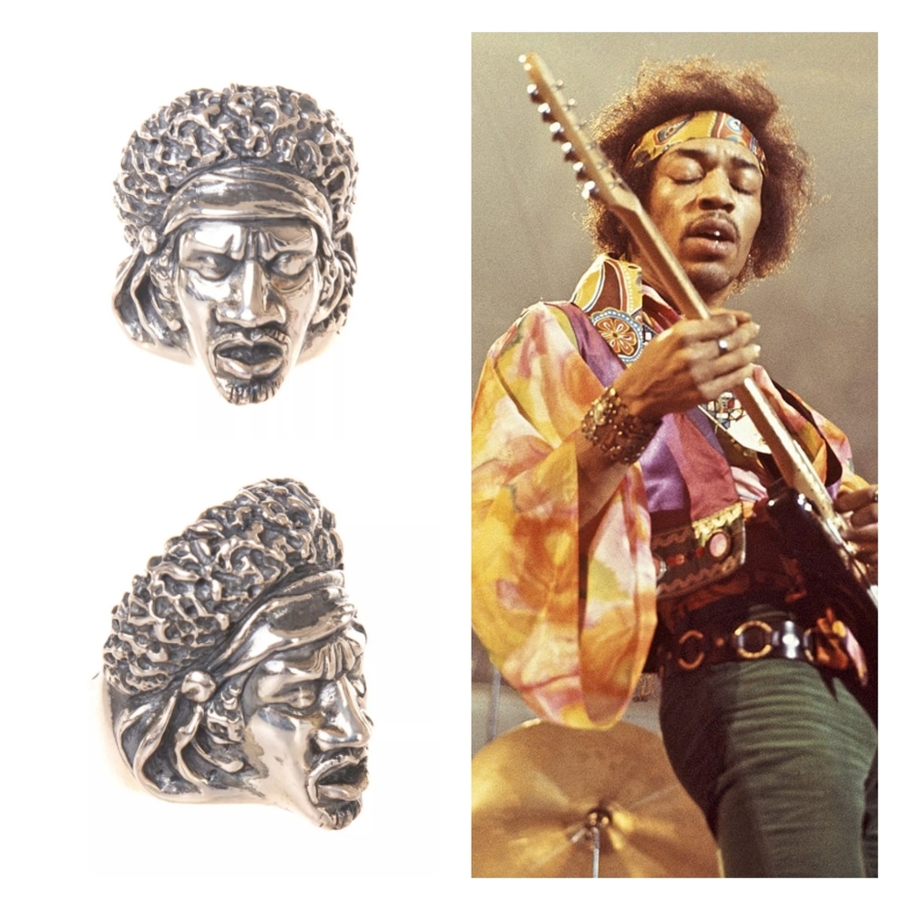 Manuel Bozzi Sterling Silver Jimi Hendrix Ring